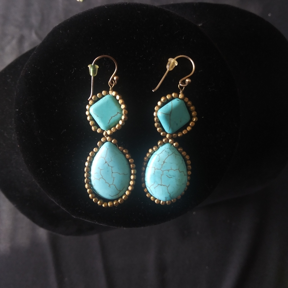 Unique abstract Southwestern native style earrings